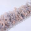 1Meter Mixed Color Turkey Feather Trim Fringe 10-15cm Dyed Feathers Ribbon for Costume Party Dress Decoration Accessory Crafts