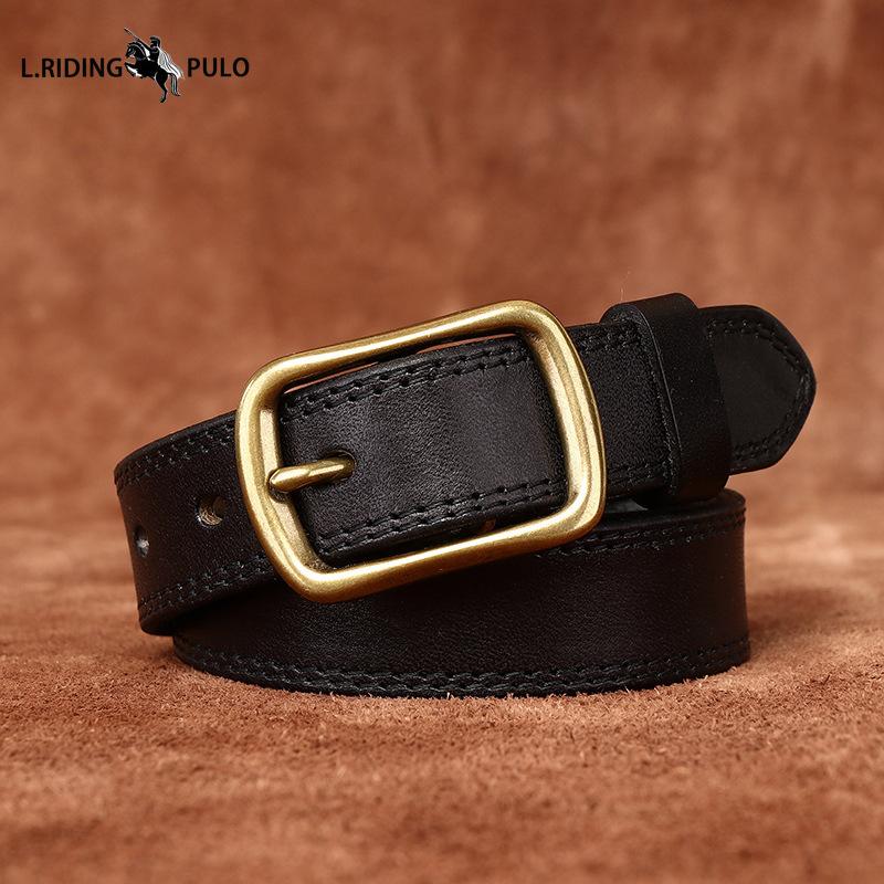 Ретро Женский Пояс, Верхний Слой Коровьей Кожи, Ретро Мода, Универсальный Джинсовый Кожаный Пояс