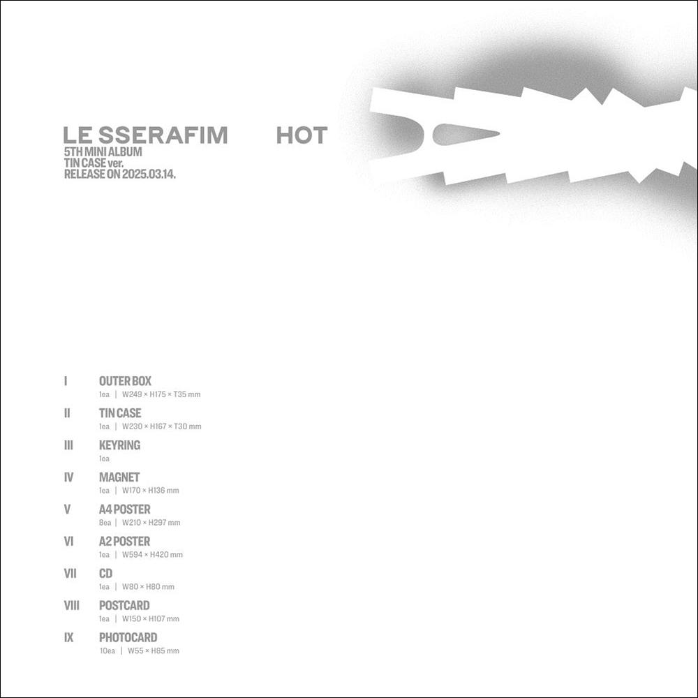 LE SSERAFIM ГОРЯЧЕЙ (ЖЕСТЯНОЙ КЕЙС вер.) / 5-й мини-альбом