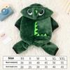 Windproof Dinosaur Jumpsuit Velvet Dog Hoodie Funny Dog Sweater  Winter