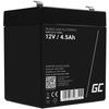 Аккумулятор GreenCell® AGM 12В 4,5Ач гелевый аккумулятор свинцово-кислотный необслуживаемый VRLA герметичный аккумулятор