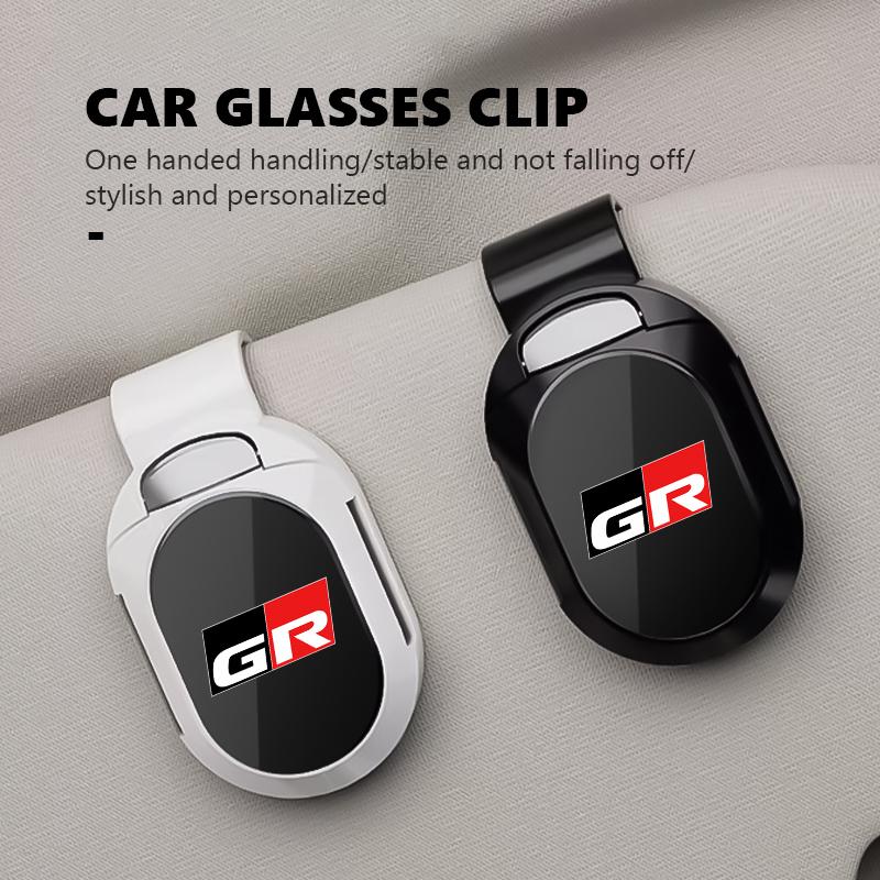 VCA2 Car-Mounted Eyeglass Holder Multi-Functional Sunshade Board Storage For Toyota Gazoo Racing TRD Corolla Yaris Chr Auris Rav4