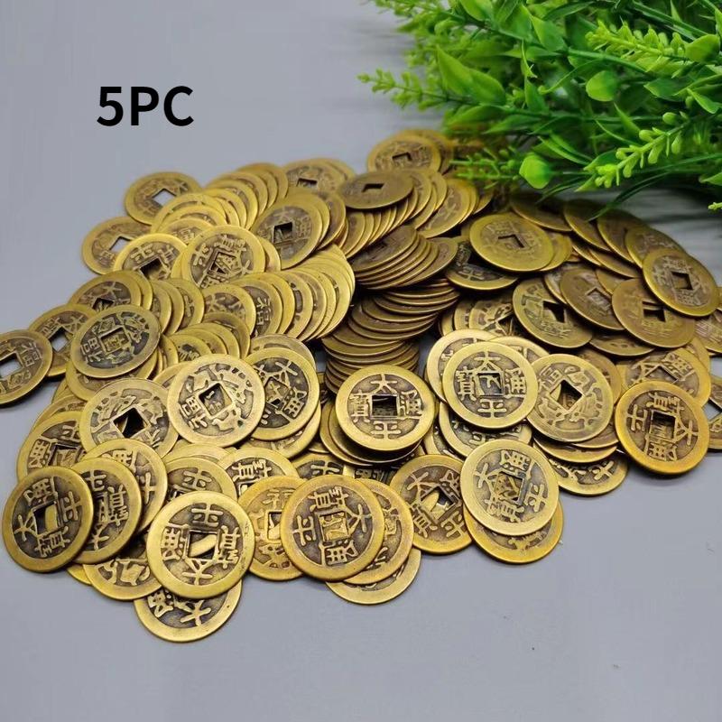Various US China Antique Coins Feng Shui Lucky Chinese Fortune Coin Oriental Emperor Qing Money I Ching Set MIT