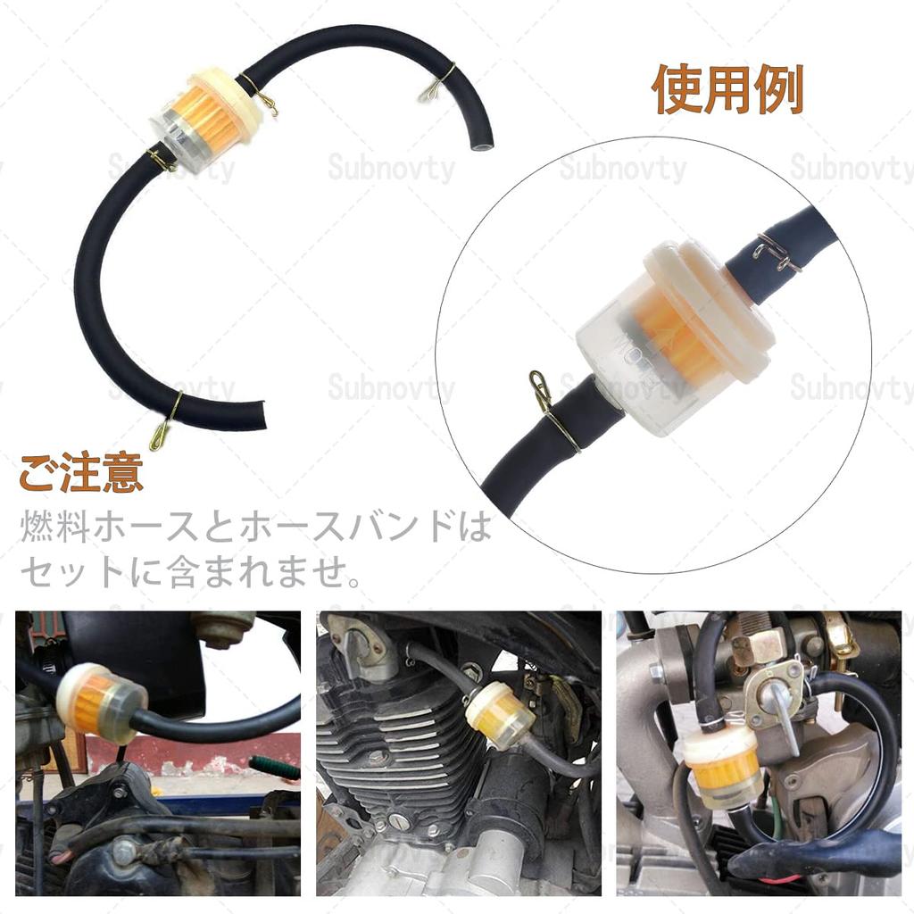 General Purpose Gasoline Filter [Set of 10] Fuel Filter, Fuel Filter, Compatible with Hose