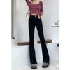Flared Pants, High-waisted Jeans, Women's Spring and Autumn New Slightly Stretched and Thin Floor-mopping Horseshoe Pants