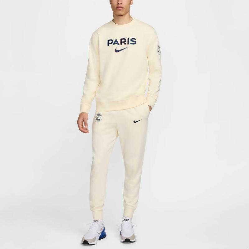 Nike Paris Saint GermainClub Sweatshirt Men's Coconut Milk/Midnight Marine Blue FZ8545-113