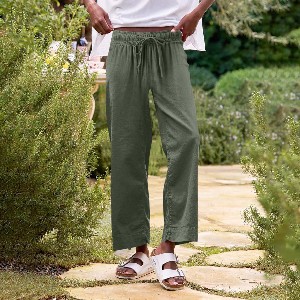 Women'S Sports Fitness Pants Casual Loose Elastic Jogging Pants Straight Wide Leg Pants Casual Pants Yoga Pants