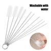 10pcs Bottle Cleaning Brushes Multifunctional Reusable Straw Cleaning Brush For Narrow Neck Bottles Cups Cleaning Tattoo Cup Br
