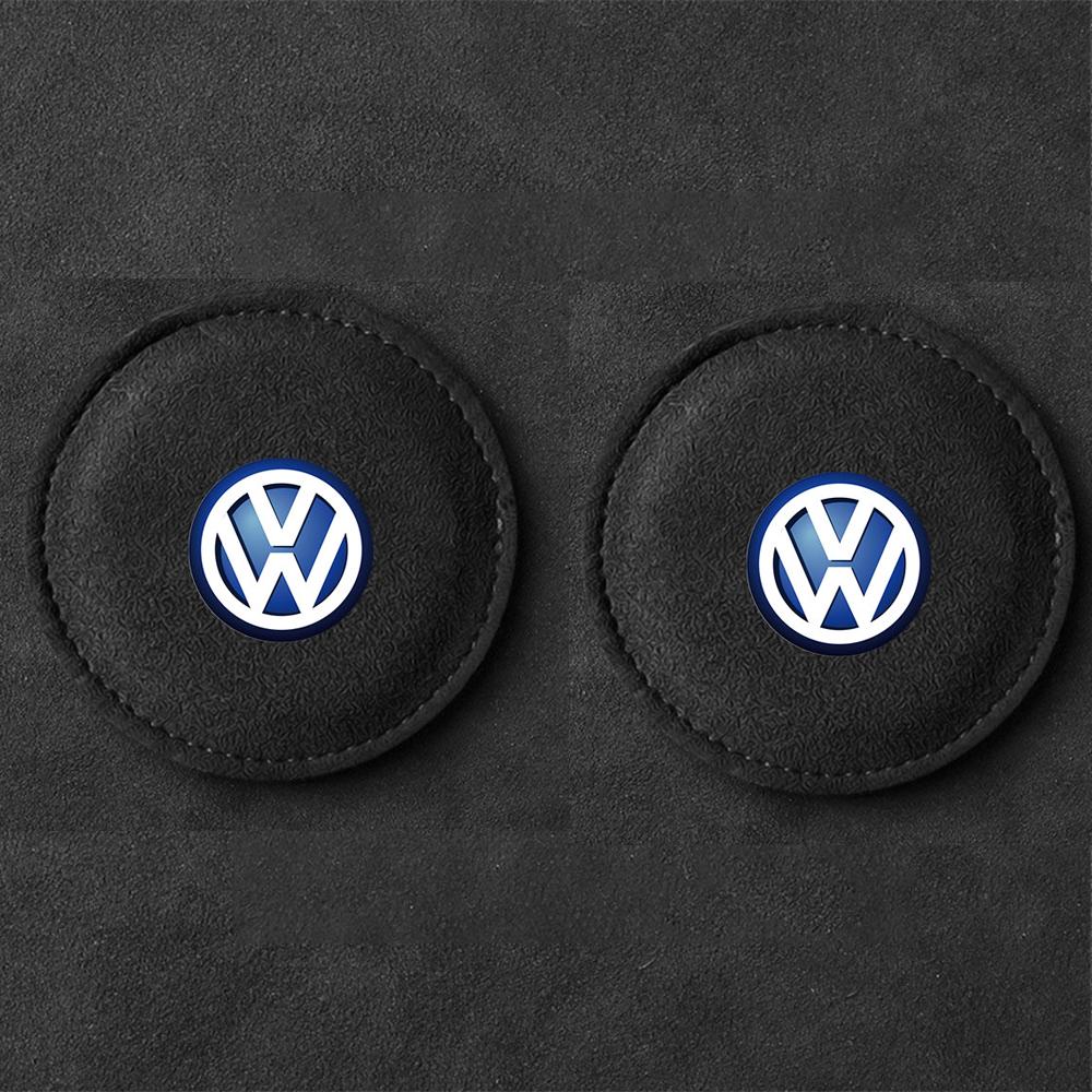 T26Car Cup Holder Mat Pad Anti-slip Coaster Auto Interior Accessories For Volkswagen Golf Rline Passat GTI Lavida Sagitar Scirocco