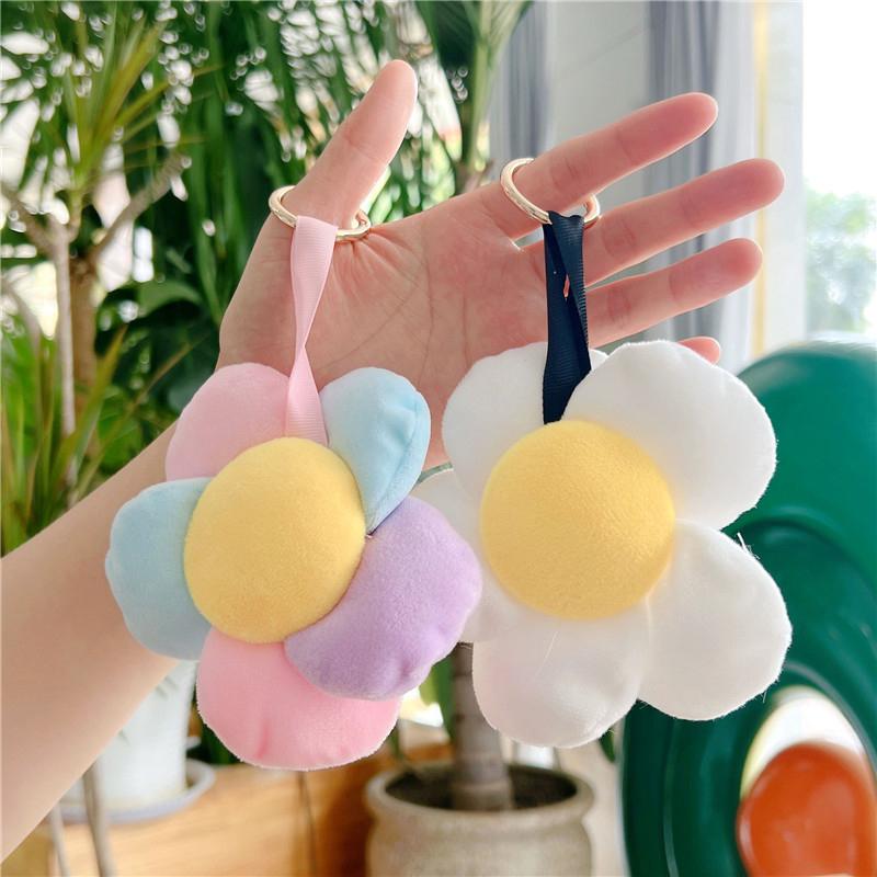 Плюшевые солнечные цветы автомобильные брелки женские женские сумки подвеска брелок аксессуары подарок