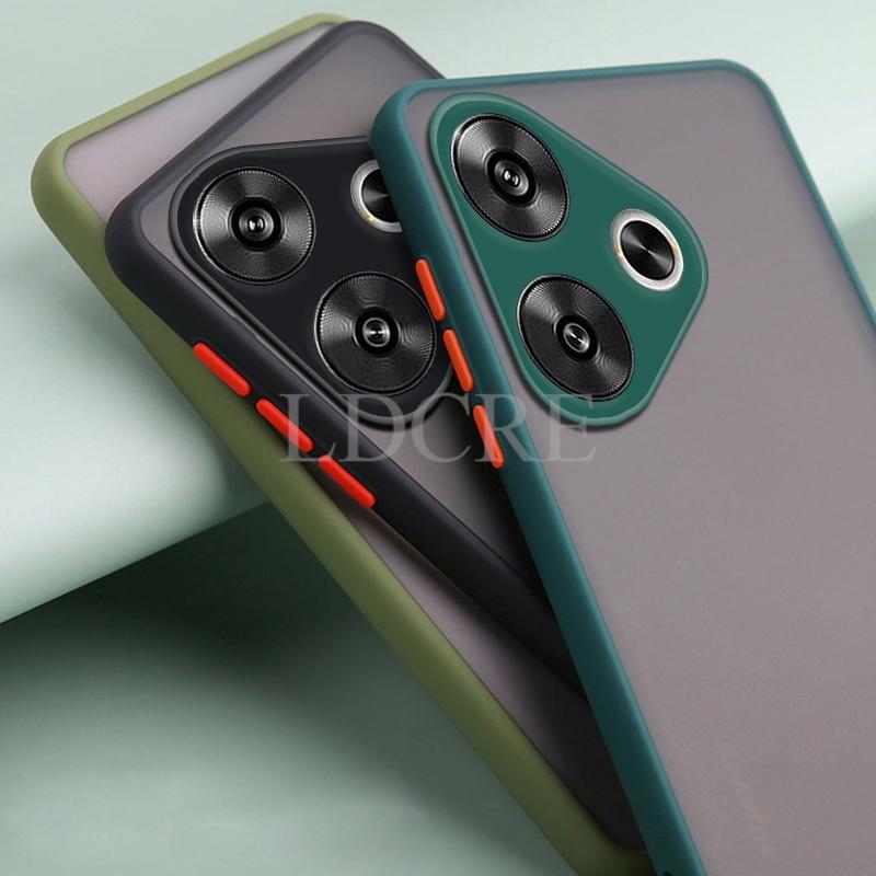 Для Xiaomi POCO F6 чехол силиконовый TPU матовый чехол POCO F6 чехол POCO F6 чехол телефон защитный прозрачный задняя крышка