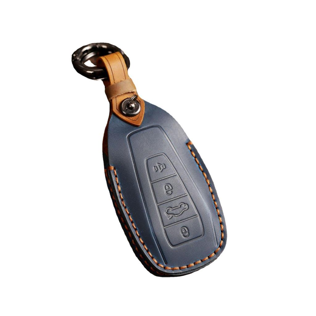 Чехол для автомобильного ключа из натуральной кожи ручной работы для Geely: Binrui, Binyue, Xingrui, Dihao GS, Vision Models
