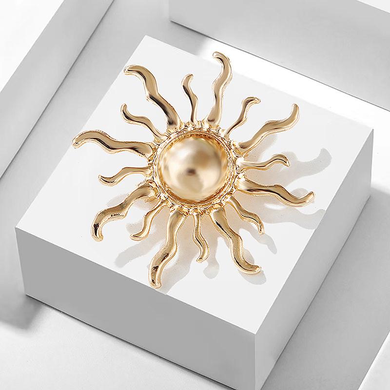 Личность Sun Flower Броши Pin для женщин Одежда Ювелирные изделия Аксессуары для вечеринок