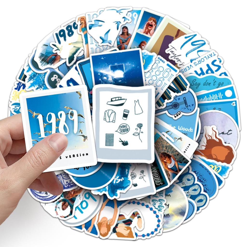 50 Водонепроницаемых Декоративных Эпоксидных Наклеек на Тему Альбома Тейлор Свифт 1989