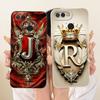 Cover For Redmi 6 Case Luxury A-Z Letters Fashion Crown 2D Painted Silicone Phone Casing M1804C3DG M1804C3DH M1804C3DI