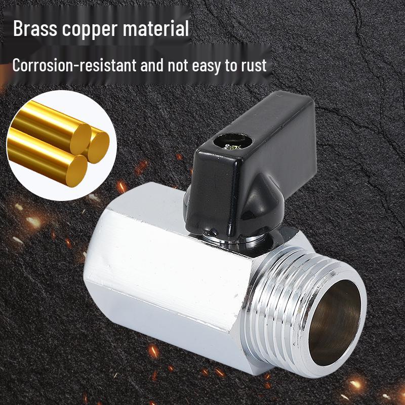Polished Pneumatic Mini Ball Valve with Internal/External Threads - 2, 3, 4 Points Water Pipe Joint Switch Valve