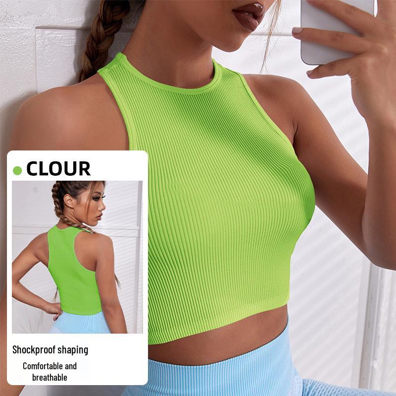 Women's Quick-Dry Seamless Yoga Top - Sleeveless, Sexy Sports Vest