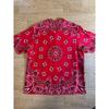 Б/у рубашка с коротким рукавом Supreme с узором bandana, красная, пейсли, стрит