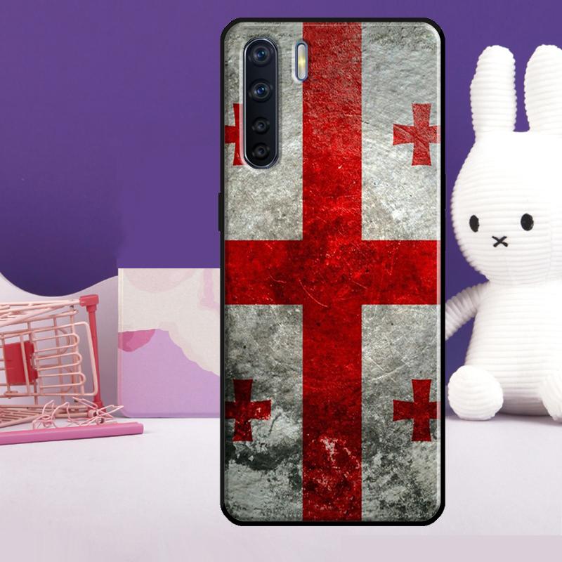 Кейс с флагом Грузии в стиле гранж для Oppo A18 A38 A78 A98 A58 A60 A80 A40 A96 A76 A16 A94 A74 A54 A15 A17 A57 A77 A5 Pro