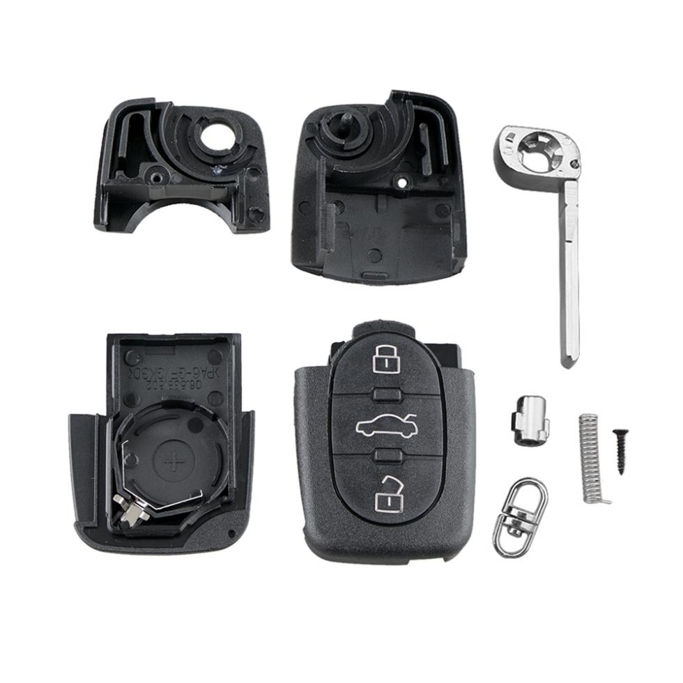 3 кнопки автомобильный брелок Замена корпуса с лезвием HAA откидная складная дистанционная крышка подходит для A2 A3 A4 A6 A8 TT