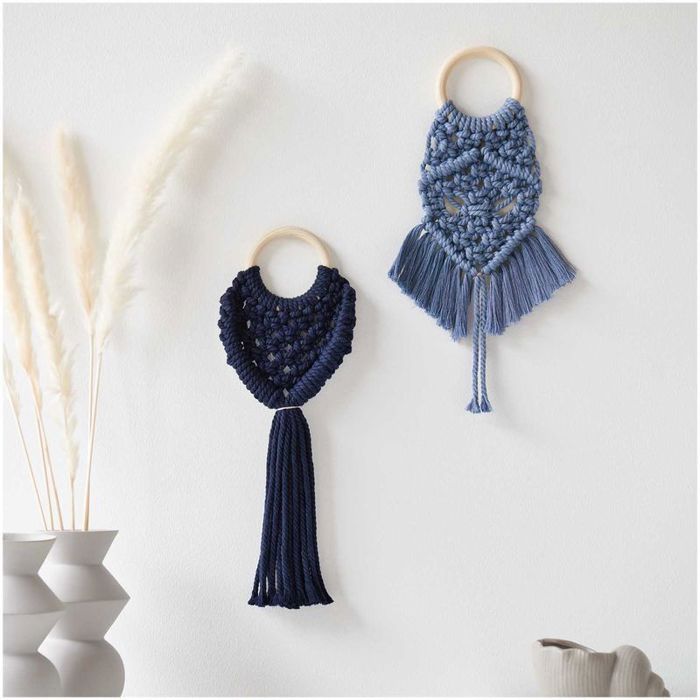 Pelote de corde en coton 25 m - Bleu Marine