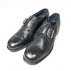Vintage Thom McAn Size 9C 26.0 26.5cm Monk Strap Steel Toe Leather Shoes Black(USED)