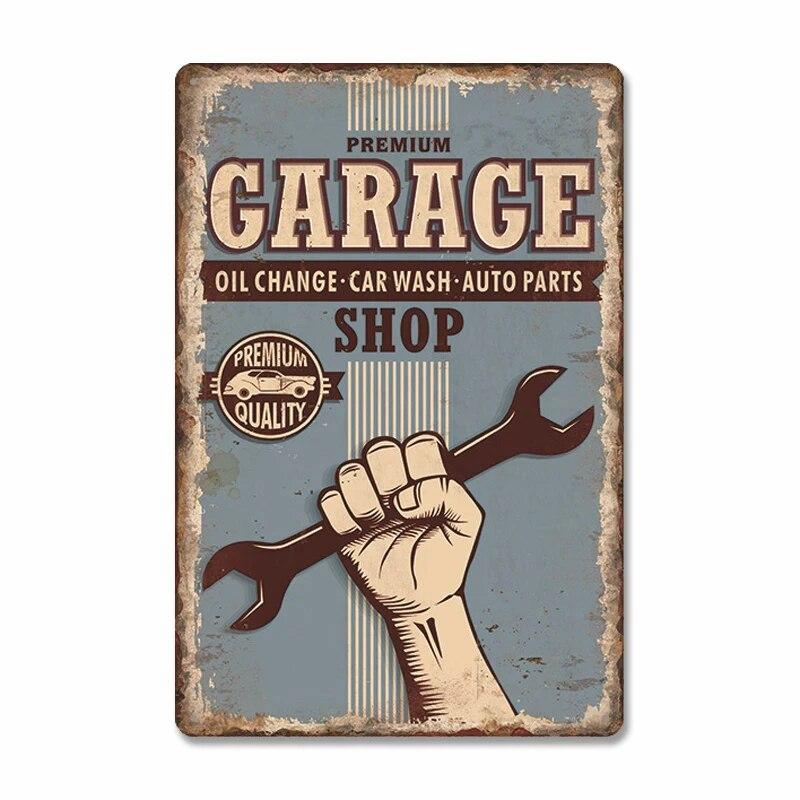 Classic Garage Poster Vintage Metal Sign Car Service Metal Tin Signs Retro Plaque Garage Tool Shop Wall Art Decor