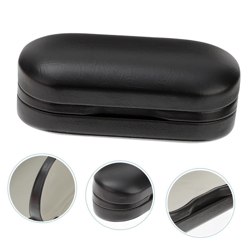 Holibanna Двойной Кожаный Чехол для Очков для Путешествий Легкий Держатель для Солнцезащитных и Очков Черный Чехол, Коробка, Органайзер, Дизайн,