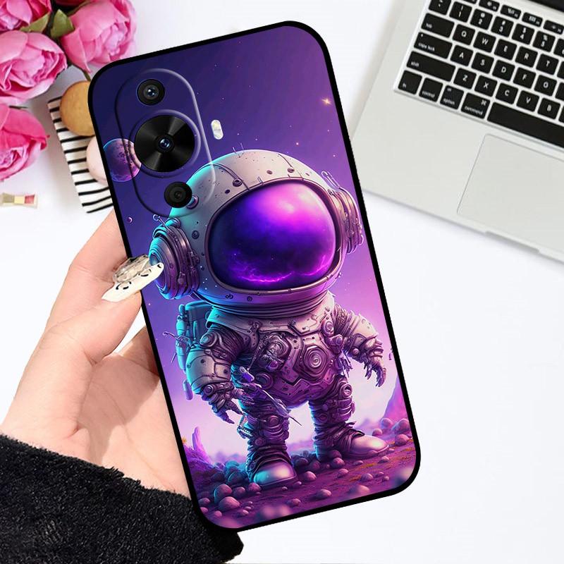 Чехол для Huawei Nova 12S Nova12S Милый Мультяшный Чехол Мягкий Силиконовый Чехол для Телефона Для Huawei Nova 12S Бампер Астронавт Раскрашенные Чехлы