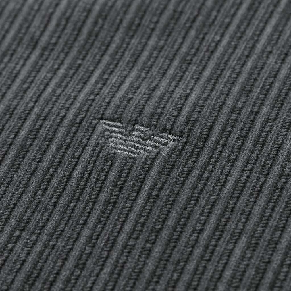 Emporio Armani Свитшот с вышивкой логотипа FW25, вертикальной полосой, круглым вырезом, длинным рукавом, мужской свитшот EM000520-AF14991-F8034
