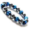 Terahertz Ore Firefly Glass Blue Bracelet 12mm Okinawa Ryukyu