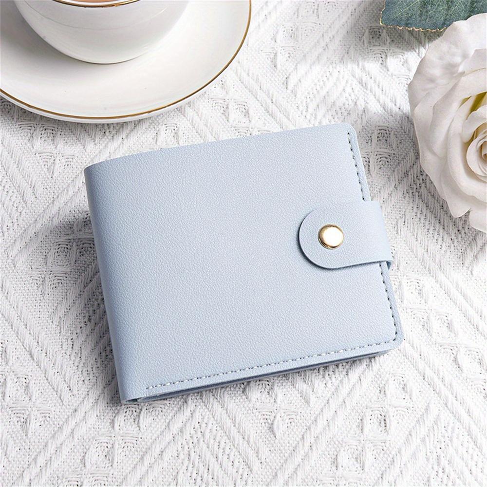 Pu Leather Small Short Wallet Bag Multi Card Holder Students Ultra-Thin Cowhide Coin Purse Clip Clutch Pouch for Men Women