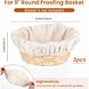 3Pcs Bowl Covers for Bread Proofing, 9 Inch Round Reble Sourdough Bowl Covers Bread Proofing Cover Basket Cloth Banneton Liner Cover for Rising,