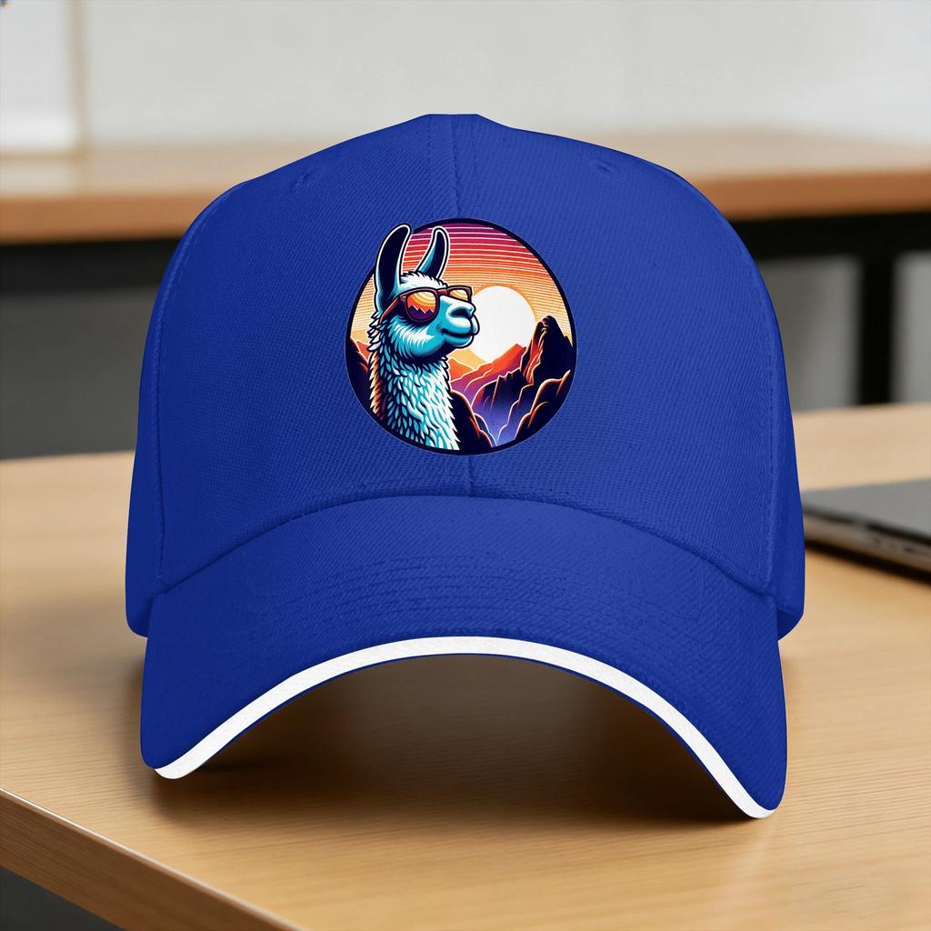 Alpaca At Machu Picchu in Peru Casual Baseball Cap Summer  Trucker Hat Sun Tennis Skate Hip Hop Hats Men Women Baseball Caps
