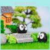 Resin Miniature Moss Succulent Landscape Decor Black Coal Dust Elf Cartoon Style Diy Ornament