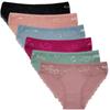 Cotton Panties Women's Underwear Panty Fashion Lace Briefs Girls Low Waist Shorts Female Lingerie Culottes 6 Pcs/set