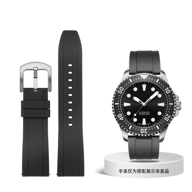 Классический резиновый ремешок для часов Seiko Citizen Omega Quick Release 20 мм 22 мм 24 мм, силиконовый ремешок Tropic, ремешок для смарт-часов