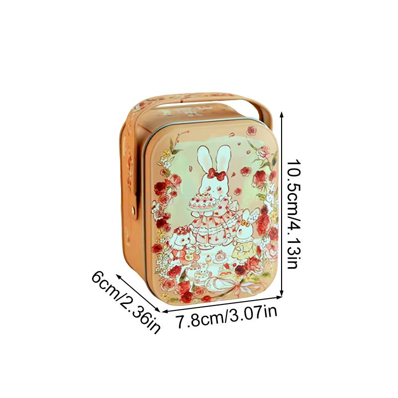 1 шт. подарочная упаковка, портативные пасхальные принадлежности для фестиваля, коробка для печенья, оригинальная ручная жестяная коробка, подставка для конфет, подарочная коробка в виде кролика