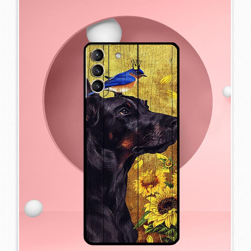 Чехол с собакой доберманом для Samsung Galaxy S22 S23 S24 Ultra Note 20 10 S8 S9 S10 Plus S21 S20 FE Мягкий чехол