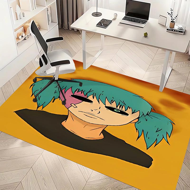 1pc Sally Face Print Area Rug - Soft, Washable Non-Slip Indoor Mat, Living Room, Home Office Decorative Rug,Office Decorative