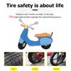 Car Tyre Pressure Alarm Monitor System TPMS 2 External Sensors LCD Display Temperature Warning Wireless Solar Motorcycle Parts