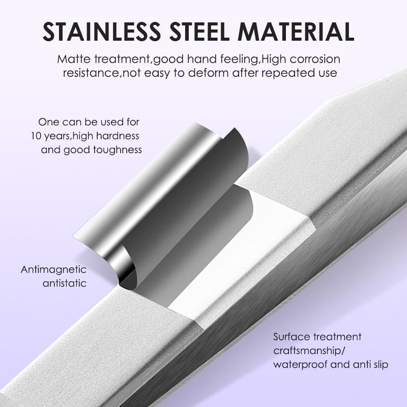 NATUHANA Professional Eyelash Tweezers High Precision Volume Lash Tweezers Stainless Steel False Eyelash Applicator Makeup Tools