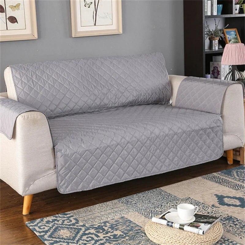 1/2/3 Seater Sofa Cover Mat for Pets Kids Sofa Armchair Covers Non-Slip Anti-Dust Cat Scratches Single Seat Slipcovers Protector