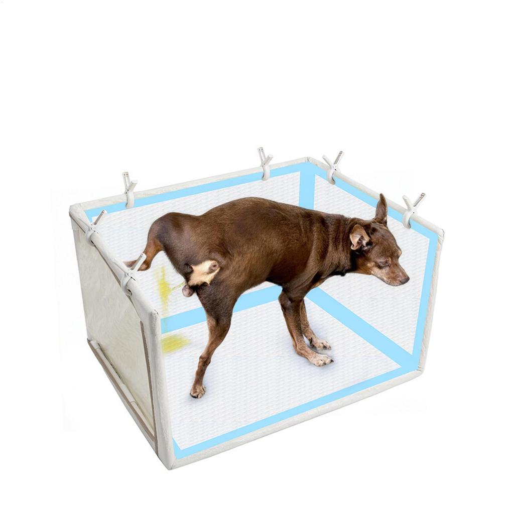 Foldable Dog Litter Box Waterproof High Wall Puppy Pad Holder Tray Pet Toilet Training Mat for Dogs Cats Balcony Travel Home