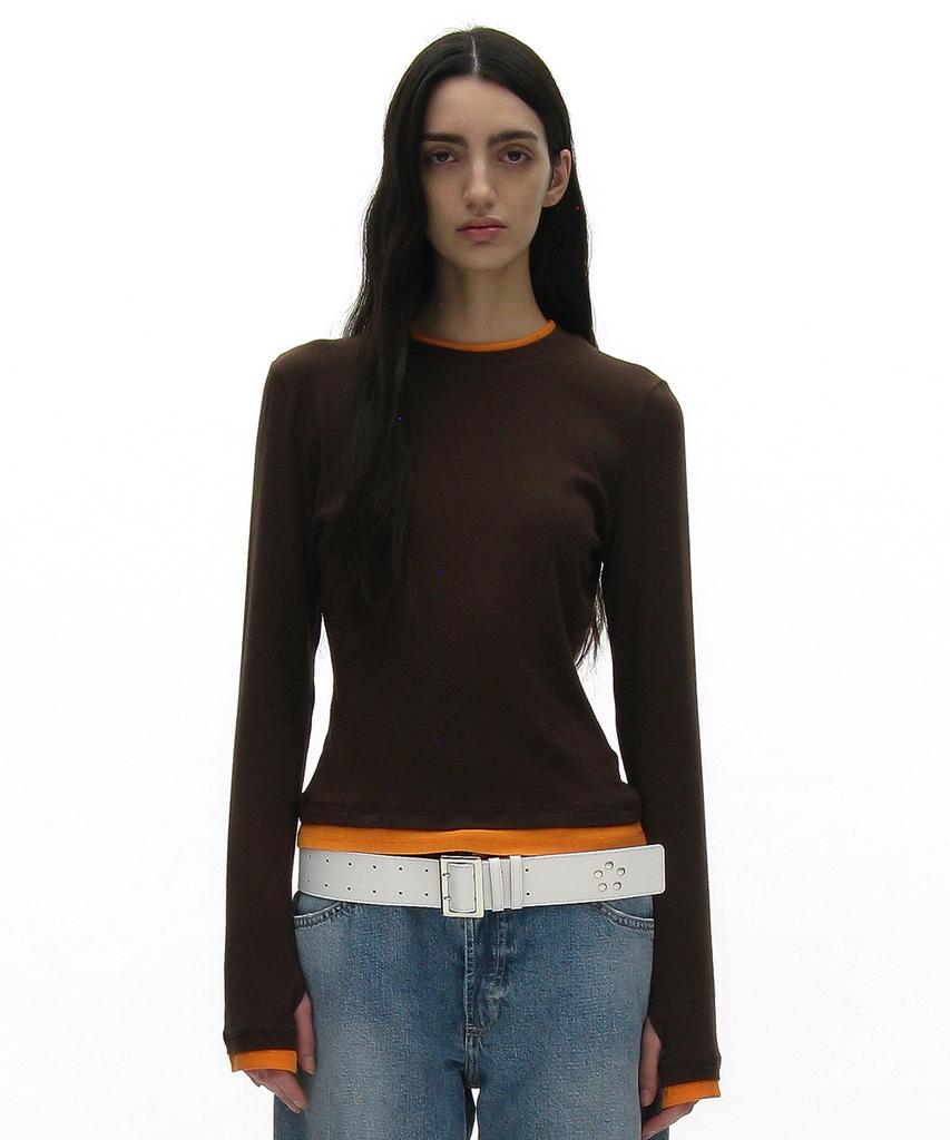 PARTIMENTO WOMEN Pw Double Layered Long Sleeve Tee_12 Colors