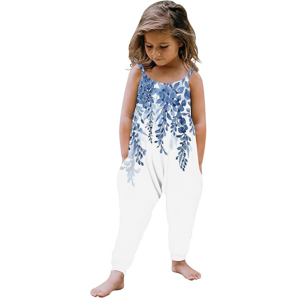 Летний комбинезон без рукавов для маленьких девочек, комбинезон, одежда