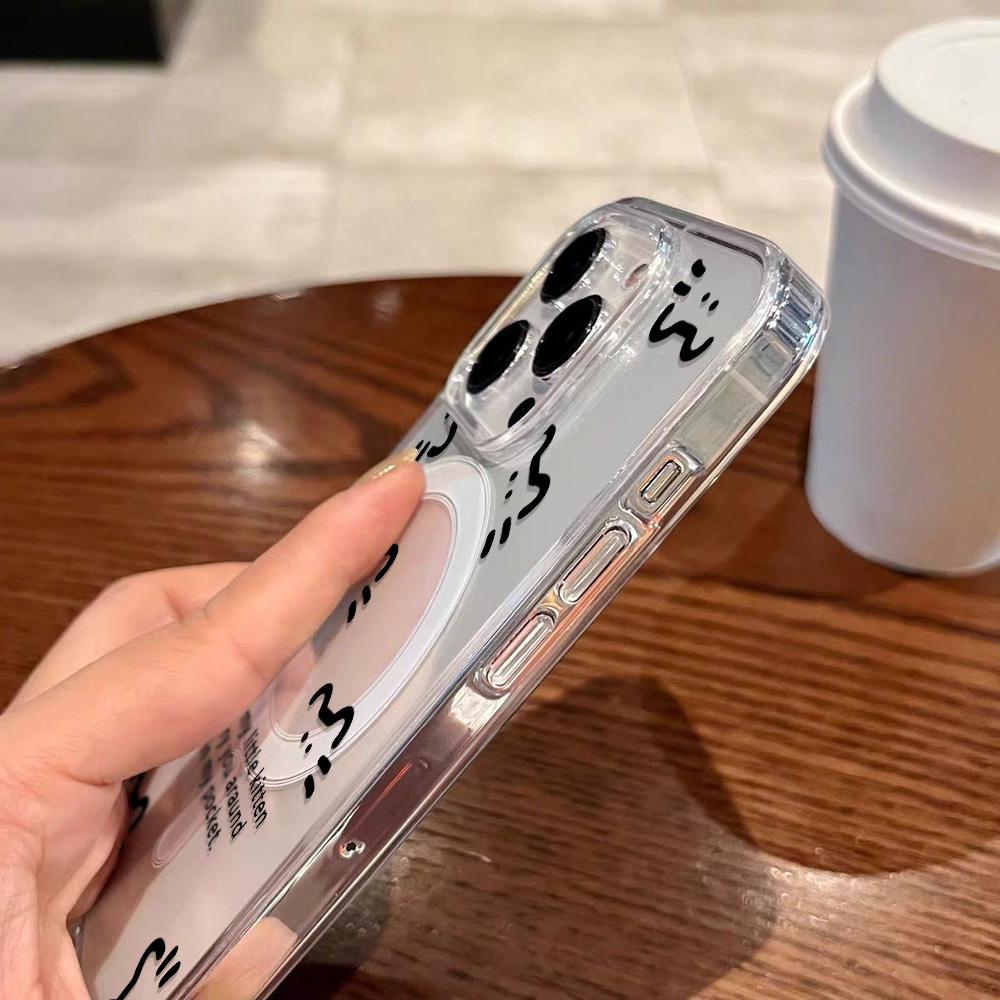 Магнитный чехол для телефона для iPhone 12 14 16 17 Pro 17 16 15 14 13 12 Pro Max 12 13 14 15 16 Высококачественный противоударный чехол Полная защита Милый стиль