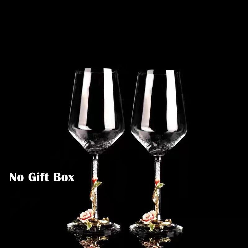 Enamel Crystal Glass Red Wine Cup Champagne Wine Glasses Luxury Glass Cups Wineglass Vintage Drinking Goblet Set Whiskey Barware