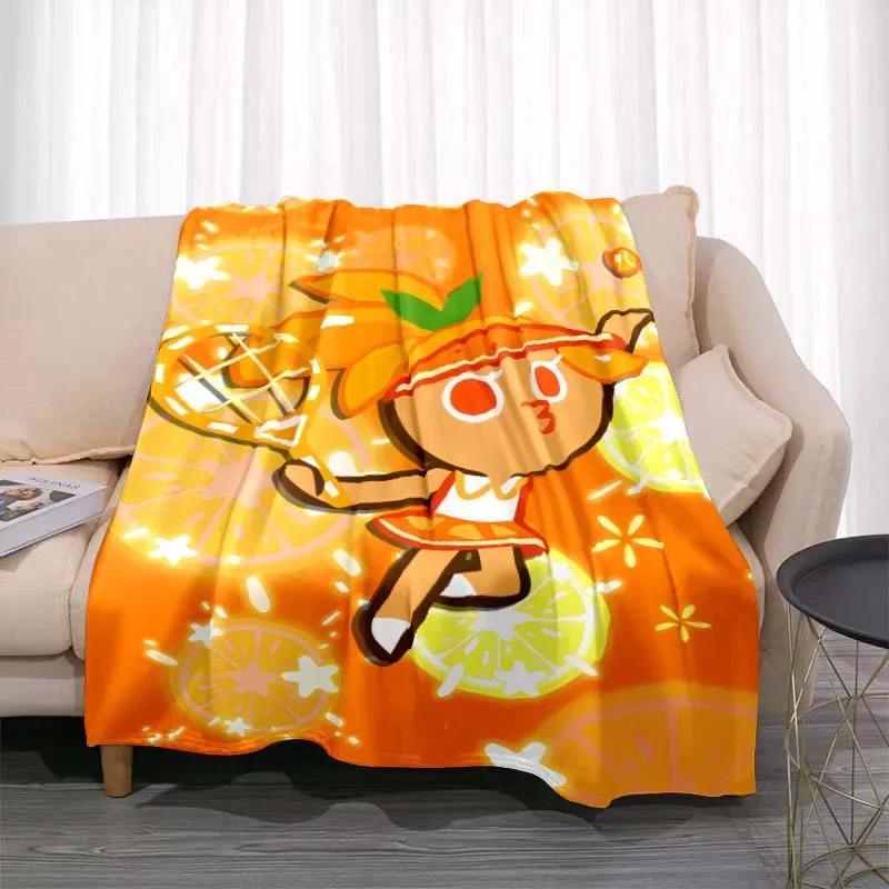 Плед с принтом из игры Cookie Run Kingdom, плед для пикника, для гостиной, спальни, домашний декор, детской комнаты, постельные принадлежности, подарок