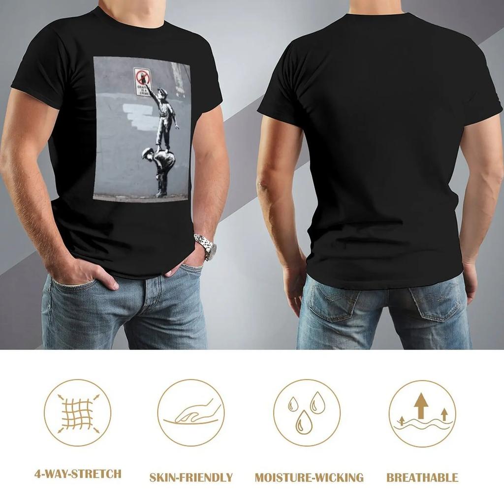 Graffiti Is A Crime Классическая футболка на продажу Свежая кампания Крутая футболка Уникальный дорожный размер Eur
